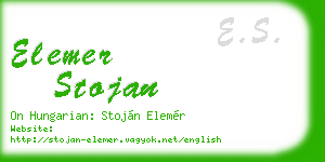 elemer stojan business card