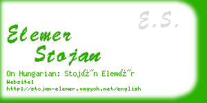 elemer stojan business card